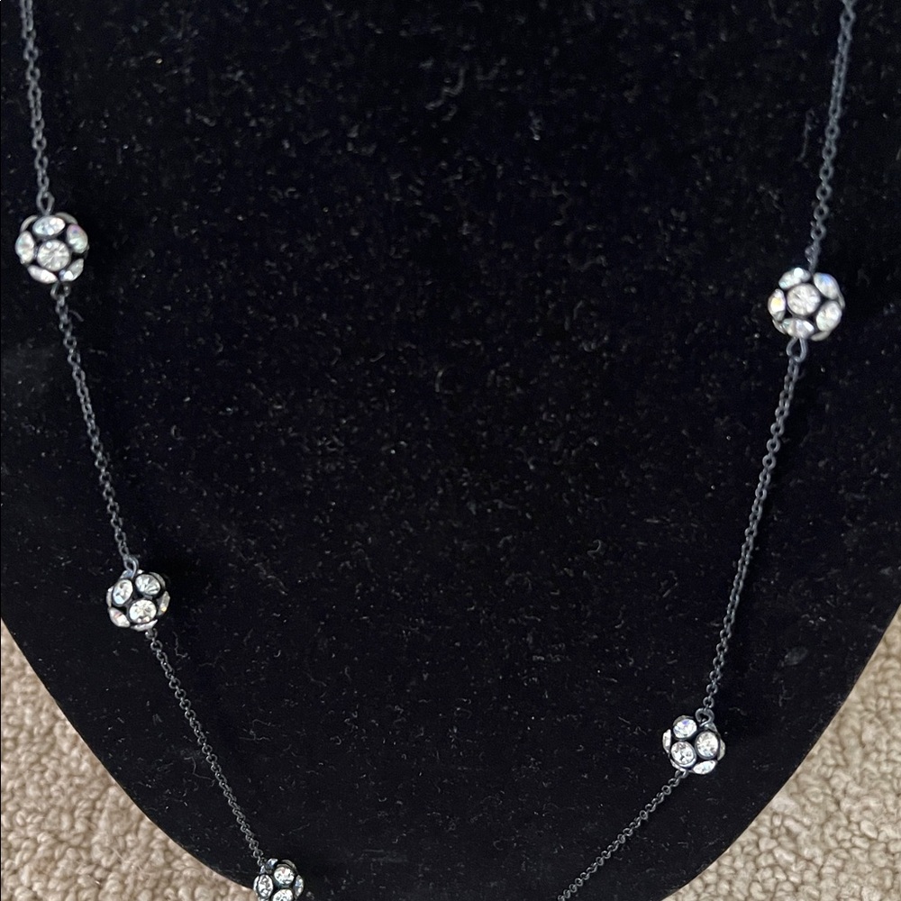 J.Crew Rhinestone Black Necklace - Picture 4 of 4